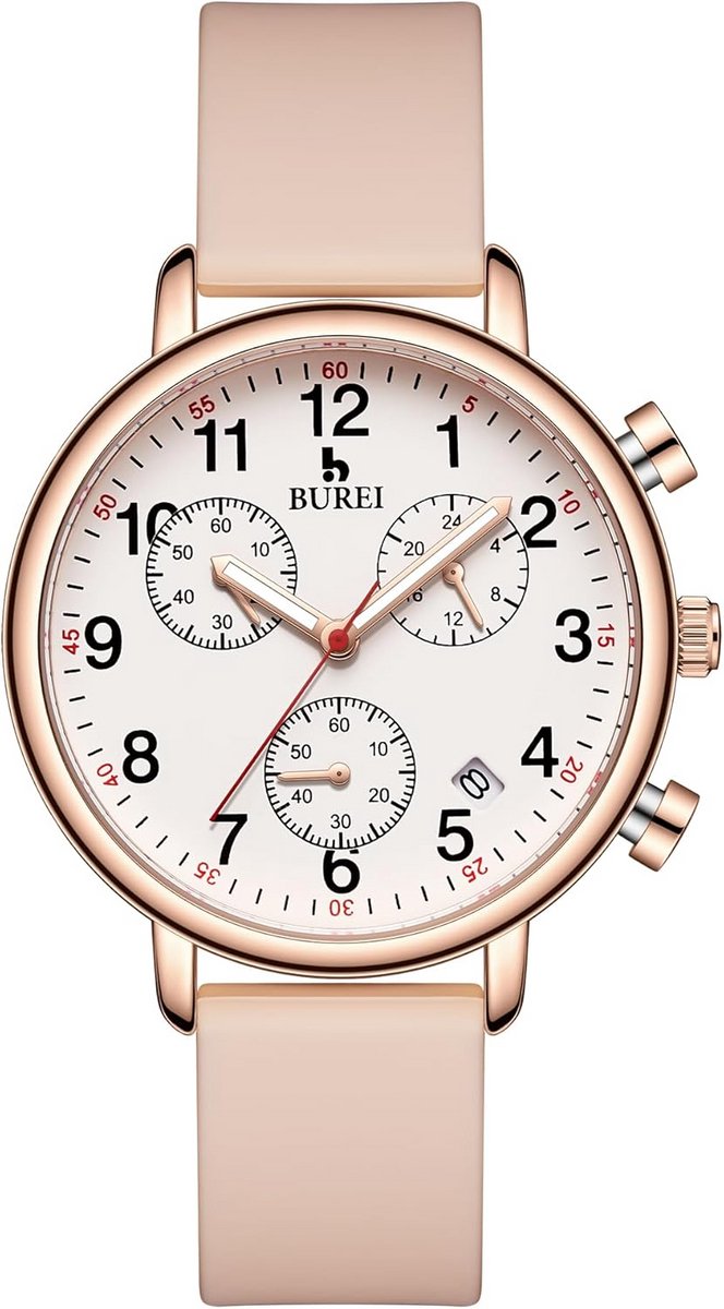 Verpleegstershorloge met Lichtgevende Wijzerplaat en Stopwatch voor Medisch Personeel