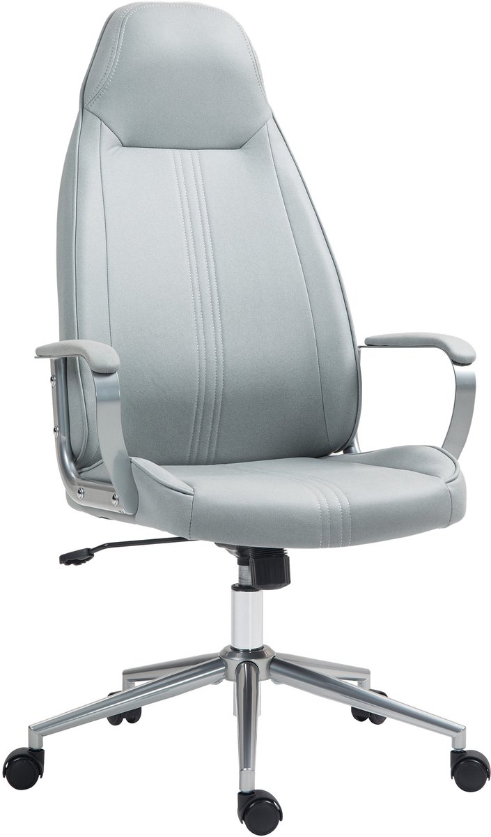Ergonomic Bureau Stoel - Hoogteverstelbaar - Wielen - Tesaw-functie - Kunststof Frame