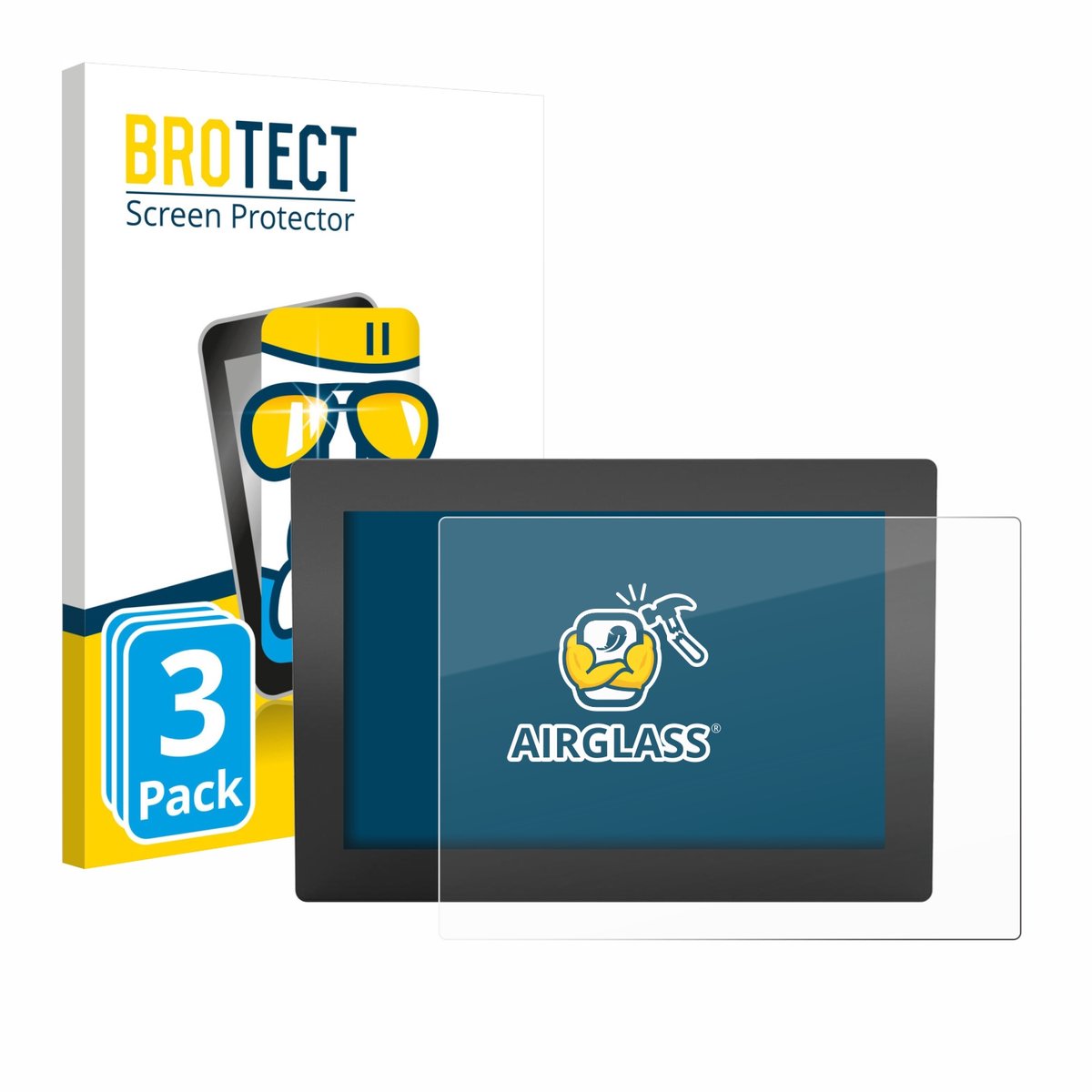 Screenprotector 3 Stuks voor WAGO Web Panel 400 762-3404 Beschermglas transparant