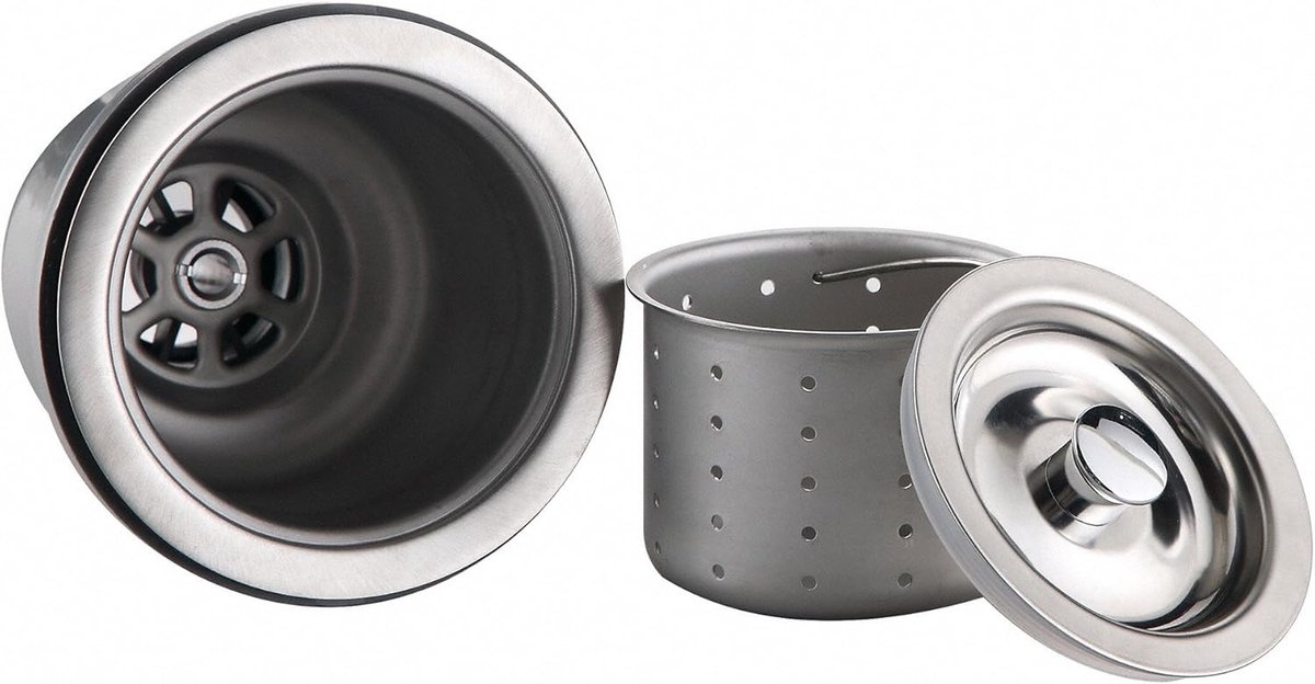 RVS Mand Zeef - Keuken Zeef - Afvoer Beschermen - Goed Afsluitbaar - 30x23.5x33.5 cm - Zilver