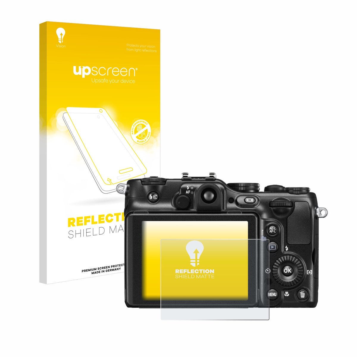 upscreen - Screenprotector voor Nikon Coolpix P7100 - Folie Beschermfolie anti glare matte