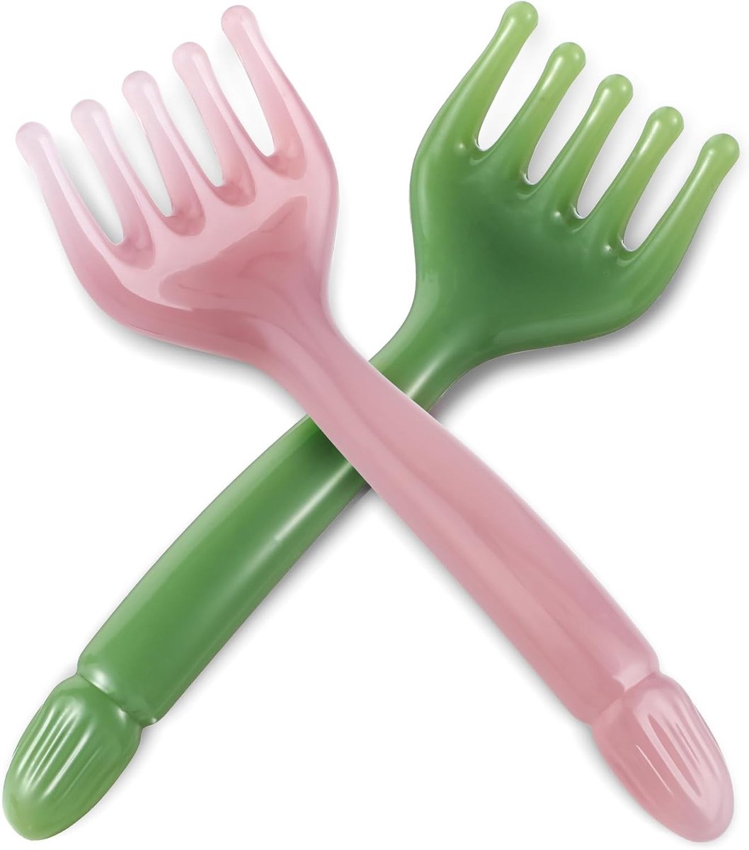 Hoofdmassage Apparaat - Hars Kam - Ontspanning Stimuleren - Vijf Klauw Ontwerp - 17 x 5 cm - Roze Paars