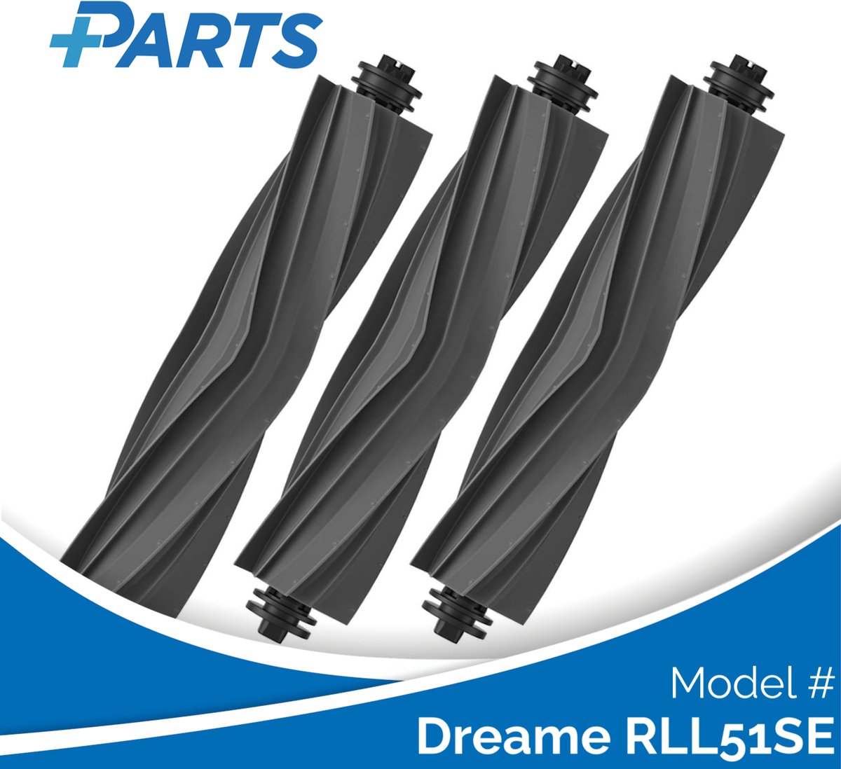 Dreame RLL51SE Borstels (3 Stuks, Plus.Parts® alternatief voor RMSRB0)