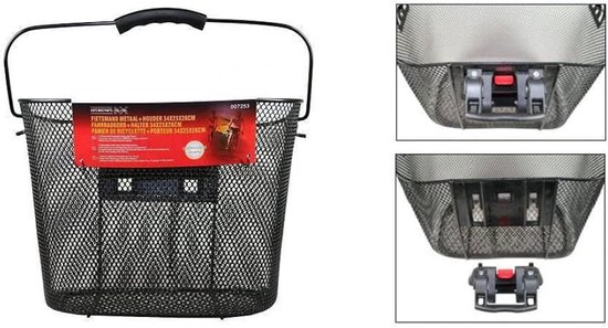 Metalen zwarte fietsmand 34 x 25 x 26 cm van MET — afbeelding 4