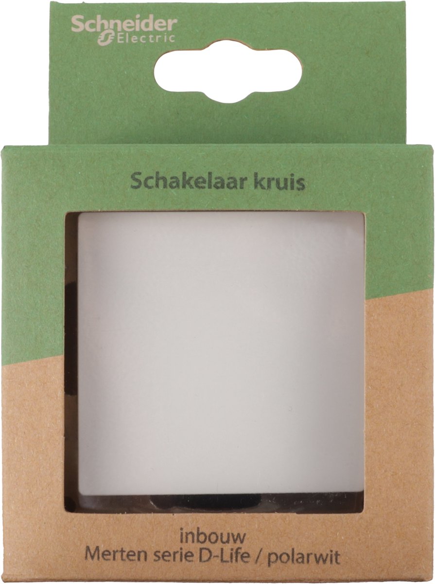 Merten System D Kruisschakelaar - Inbouw - Lotuswit - Schakelt Verlichting vanaf Drie of Meer Plaatsen - CE-markering - 1 Stuk in Blisterverpakking - Gewicht 110 Gram
