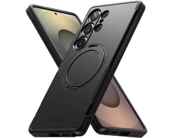 Ringke Alles - Hoesje Geschikt voor Samsung Galaxy S25 Ultra - Compatibel met MagSafe / Qi2 - Rugged Back Cover - Beschermhoes 360° Draaibare Magnetische Standaard - Zwart