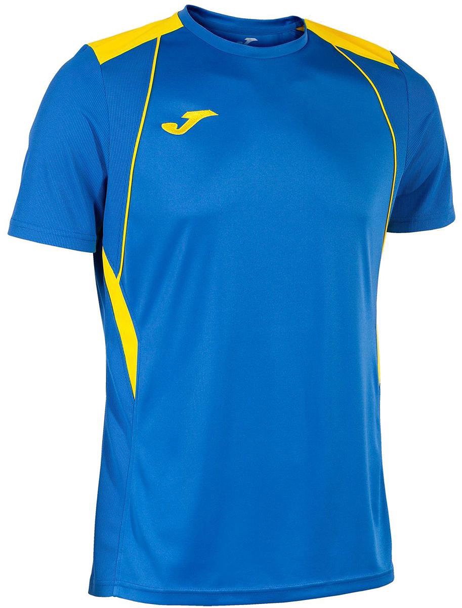 Joma Championship VII Shirt Korte Mouw Kinderen - Royal / Geel | Maat: 164