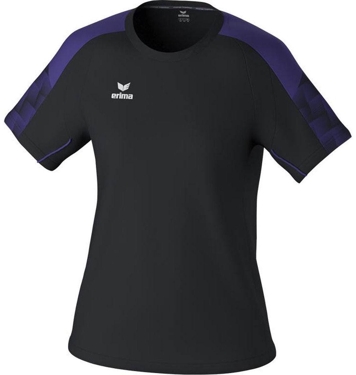 Erima Evo Star T-Shirt Dames - Zwart / Violet | Maat: 40
