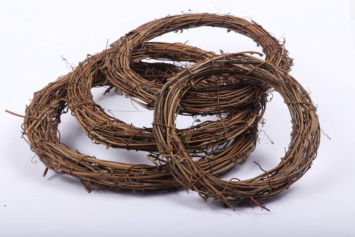 Houten Krans - Wijnstok Decoratie - Zelf Maken - Natuurlijk Materiaal - 4 Maten - Bruin