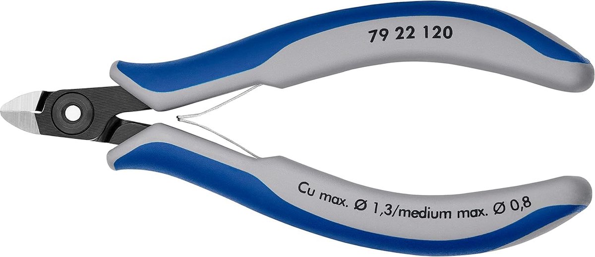 Precisie Zijsnijtang - Elektronica Kniptang - Fijnmechanica Werk - Vlakke Snede - 120 mm - Meerkleurig