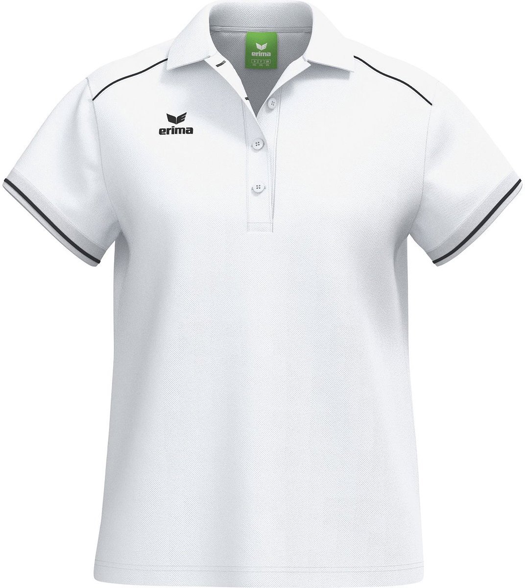 Erima Cmpt 3 Wings Polo Dames - Wit / Zwart | Maat: 34