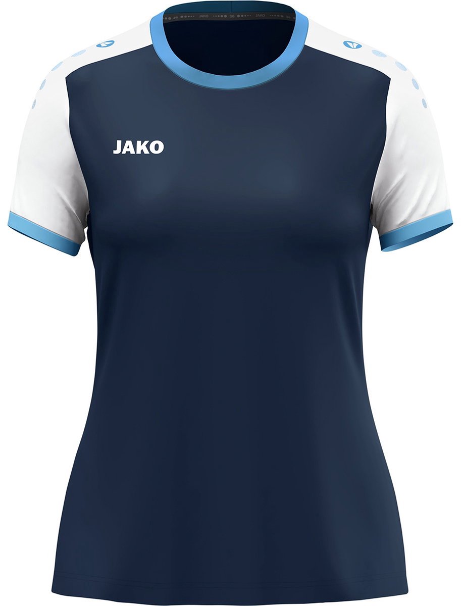 Jako Dynamic Shirt Korte Mouw Dames - Marine / Wit / Hemelsblauw | Maat: S