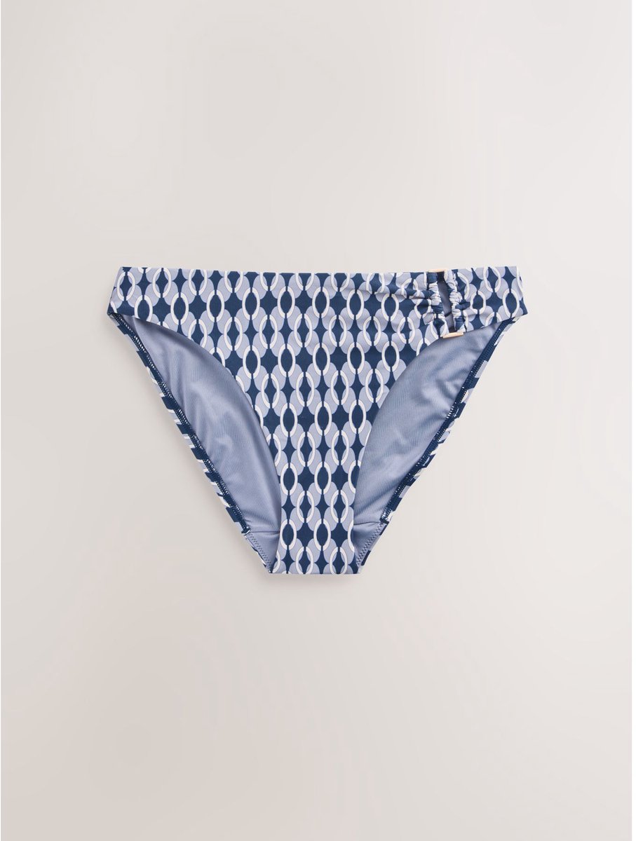 Next - Dames - Hoog uitgesneden hardware bikinislip - Blauw