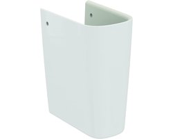 Halve Zuil - Onderstel Wastafel - Badkamer Opknappen - Keramiek Wandmontage - 26x17x34 cm - Wit