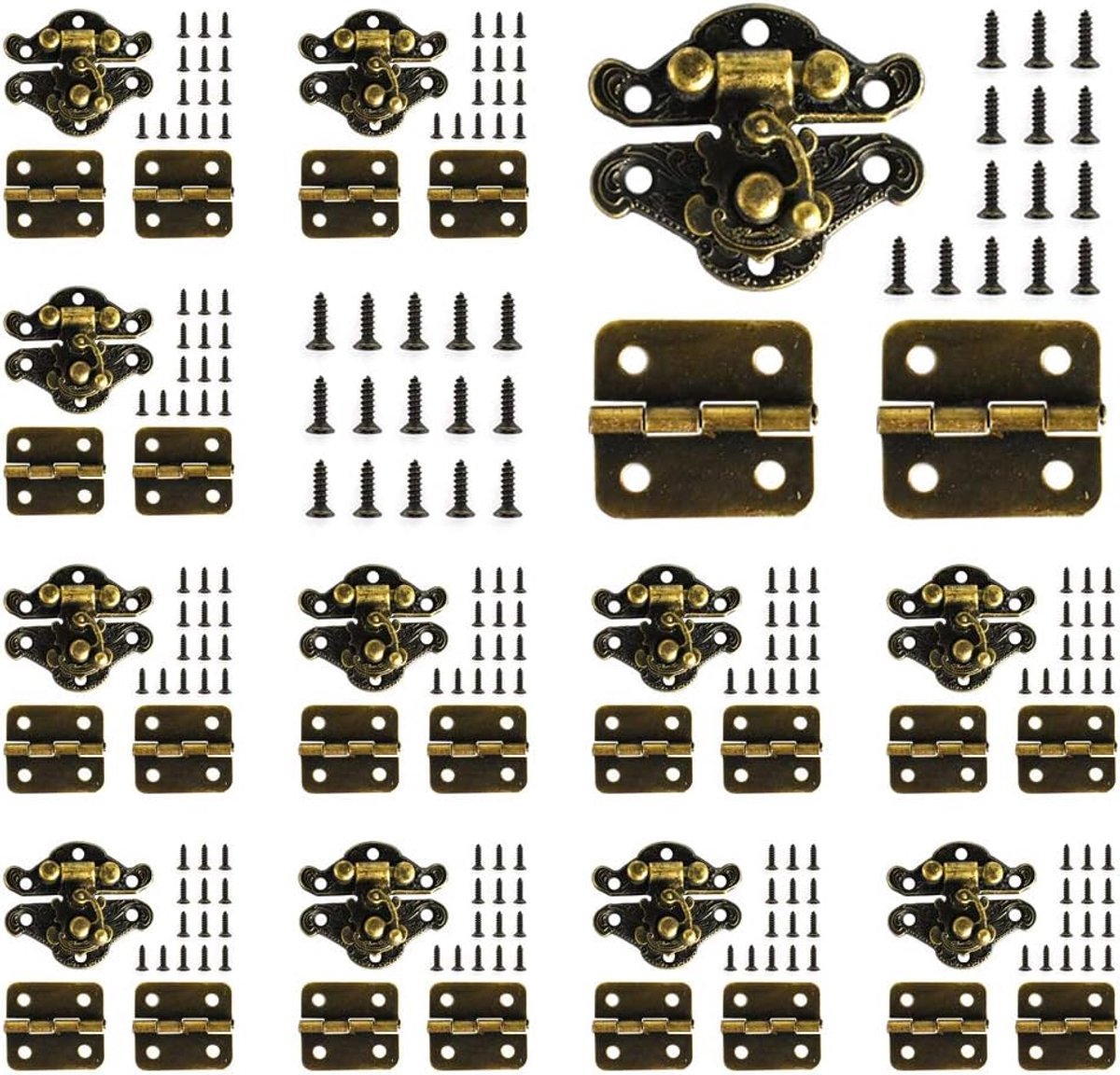 Kleine Doos Scharnieren - Sieraden Doos Beslag - DIY Projecten - Antieke Stijl - 24 Stuks - Metaal