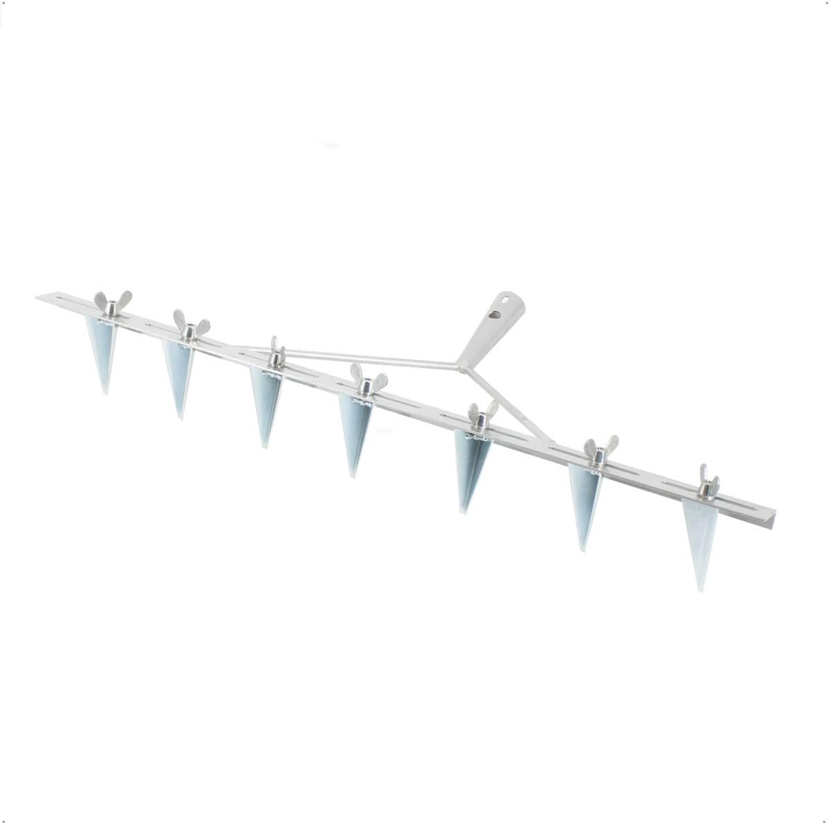 Groeftrekker - Rijtrekker - Gelijkmatige groeven - 7 verstelbare scharen - 67 cm werkbreedte - Gepoedercoat staal
