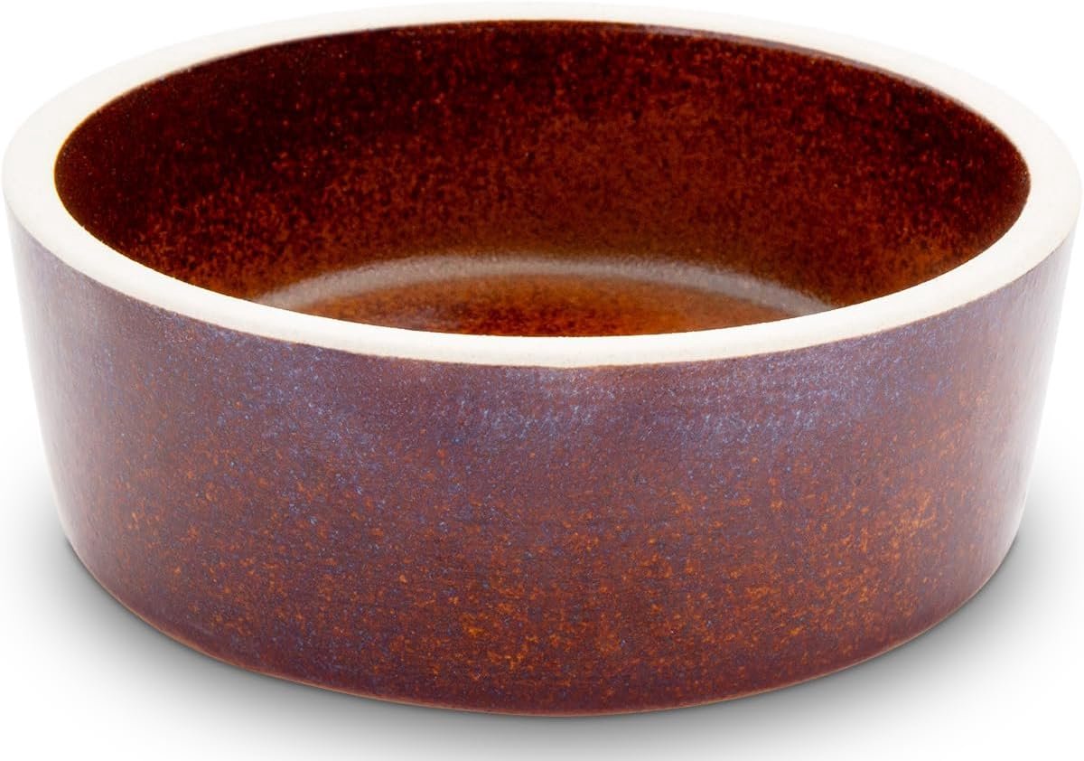 Voerbak Kleine Dieren - Voederbak Knaagdier - Voeren Huisdieren - Robuust Keramiek - 500 ml 155 cm - Bruin