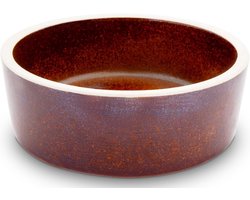 Voerbak Kleine Dieren - Voederbak Knaagdier - Voeren Huisdieren - Robuust Keramiek - 500 ml 155 cm - Bruin