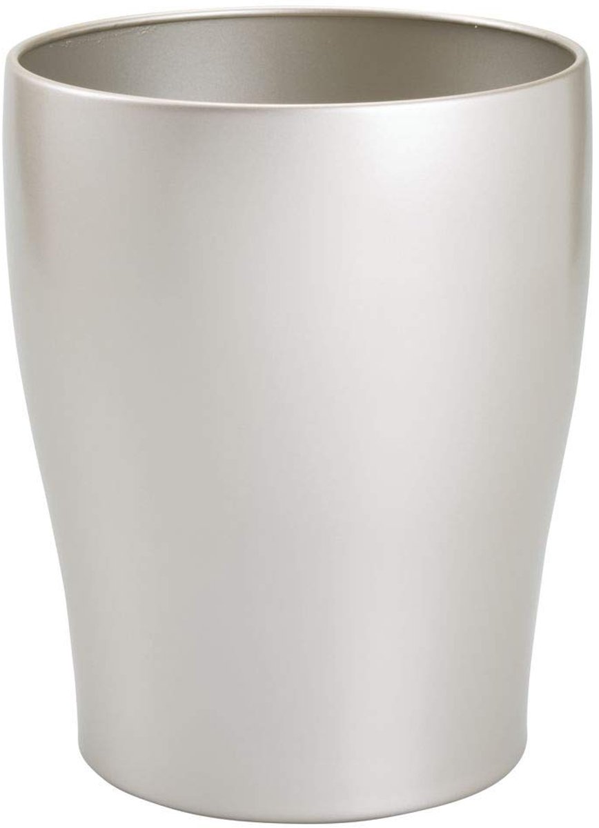 Afvalbak - Prullenmand - Thuis - Stevig metaal - 20 cm rond - Mat satijn