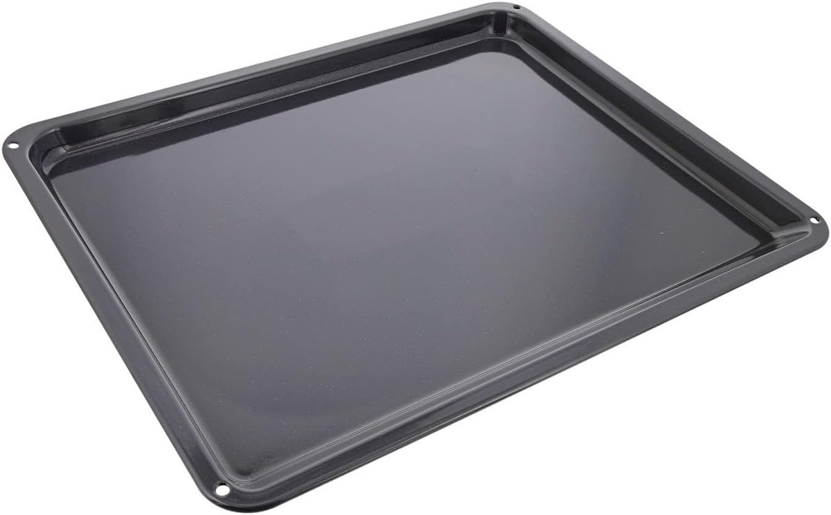 Oven Bakplaat Bakblik Ovenplaat Bakken Braden Vaatwasserbestendig Metaal 466x385x22 mm Zwart