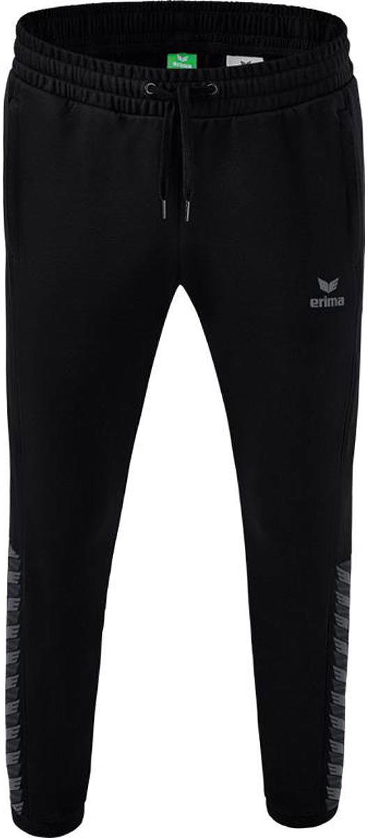 Erima Essential Team Sweatbroek Heren - Zwart / Slate Grey | Maat: M