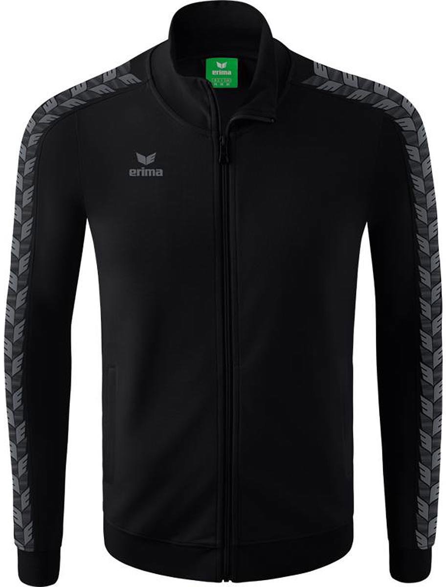Erima Essential Team Tracktop Jack Heren - Zwart / Slate Grey | Maat: XXL