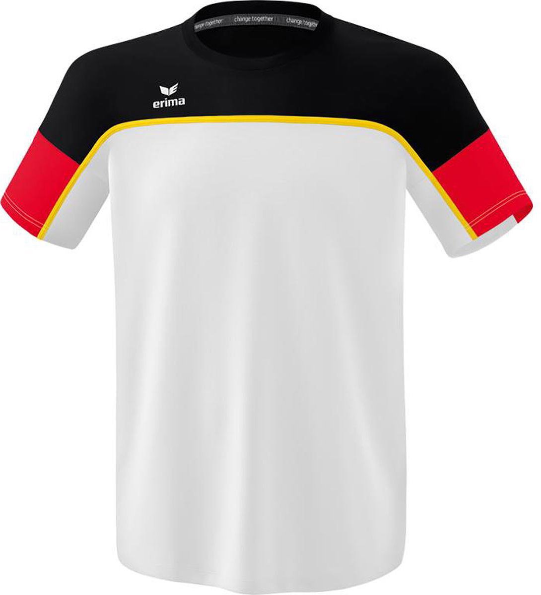 Erima Change T-Shirt Kinderen - Wit / Zwart / Rood | Maat: 140