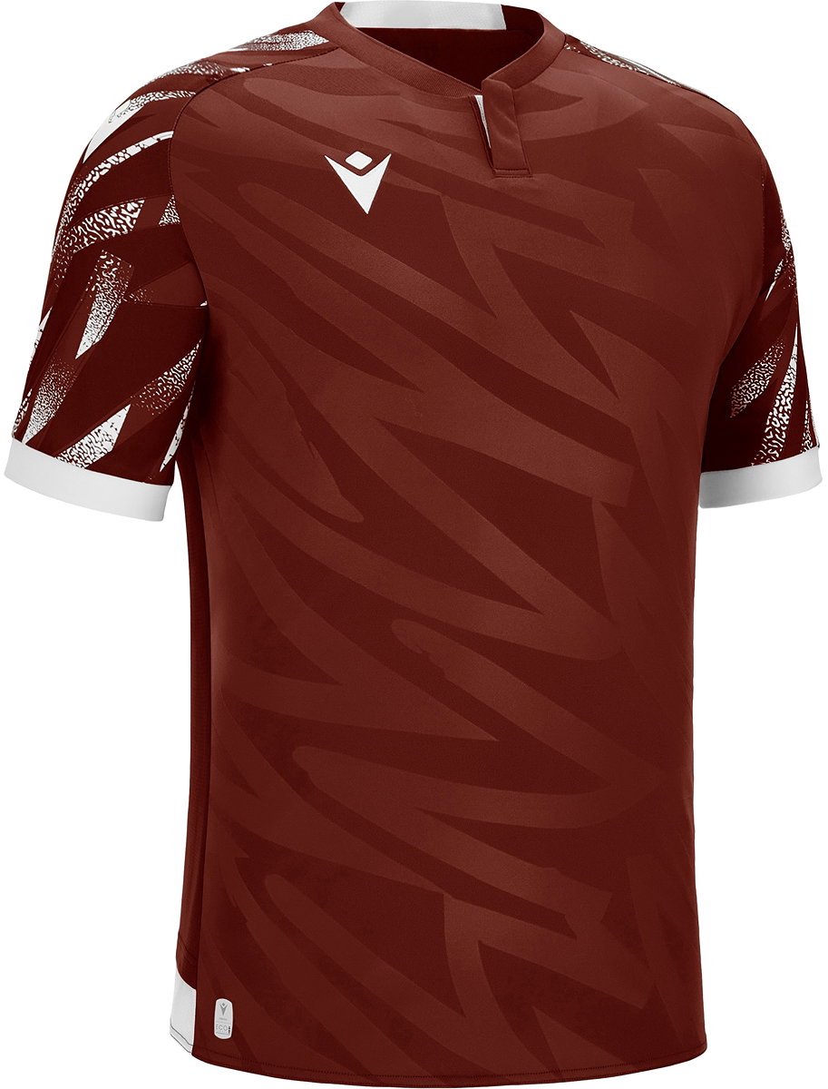 Macron Themis Eco Shirt Korte Mouw Heren - Bordeaux / Wit | Maat: M