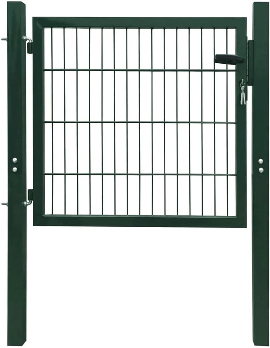 Tuinpoort Enkele Poort - Hofdeur Tuinhek - Tuin Afscheiding - Poedergecoat Staal - 106x150