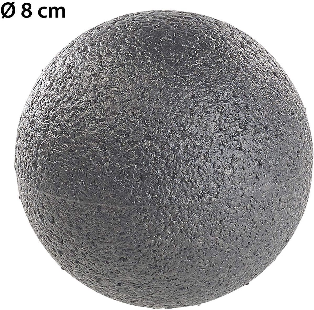 Massagebal - Fascia trainer - Zelfmassage thuis - Punctueel diep effect - 8 cm diameter - Zwart