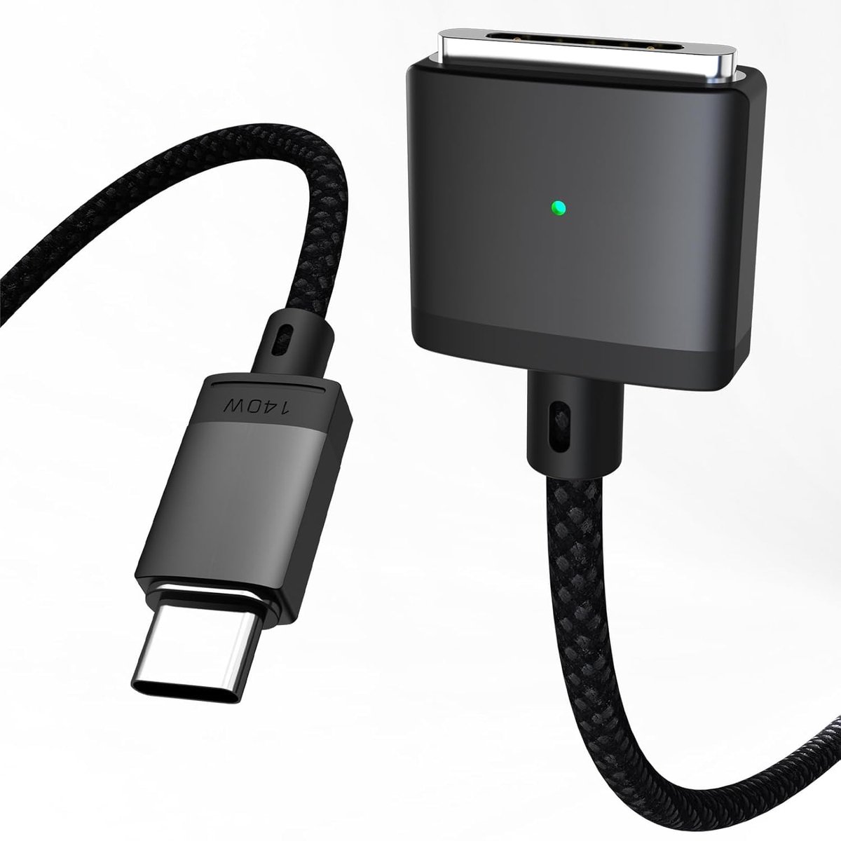 USB-C Mag-Safe Kabel - Snellader Adapter - Laptop Opladen - 140W Snelladen - 2 Meter - Zwart