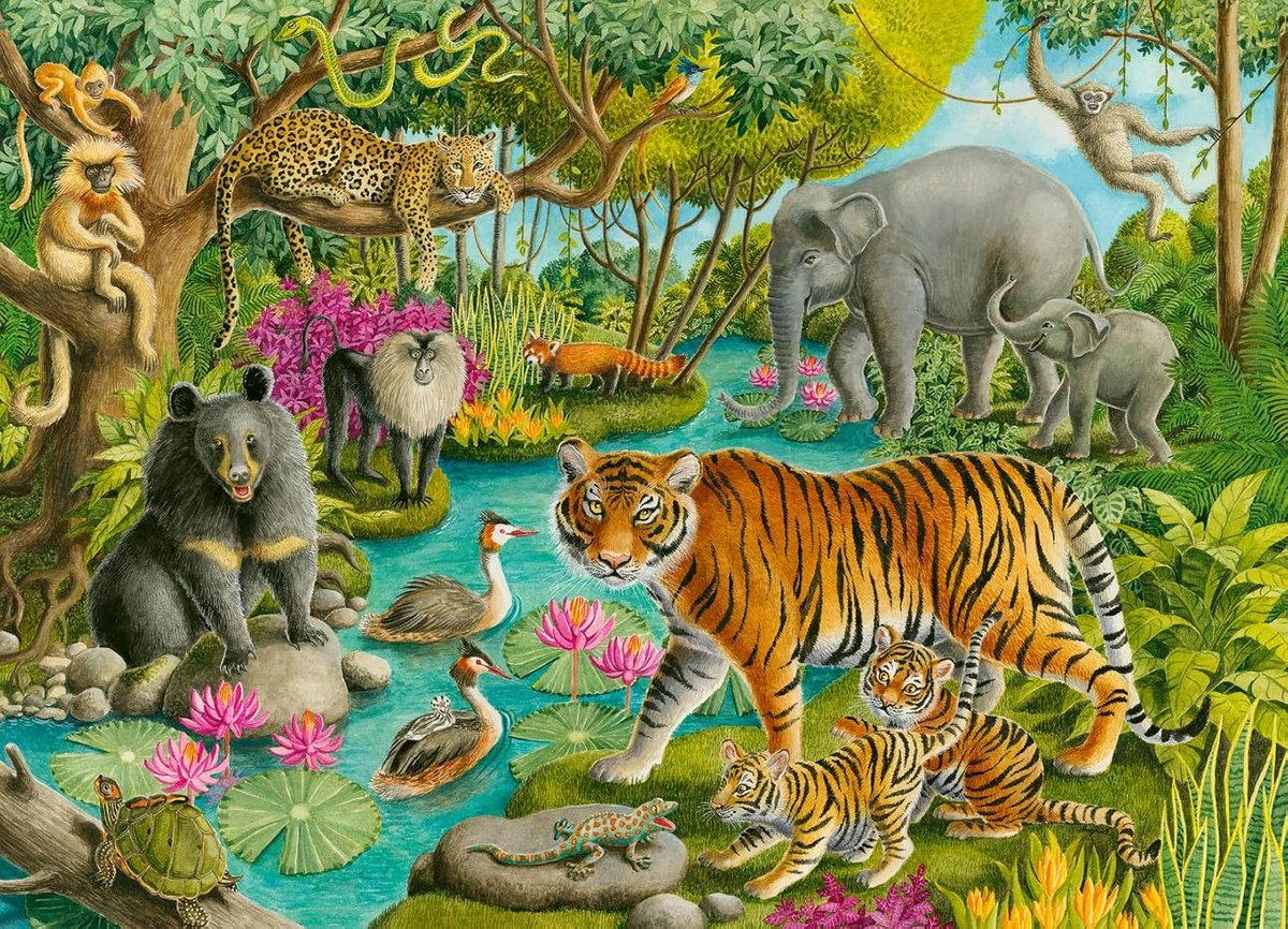 Kinderpuzzel 60 Stukjes - Educatief Speelgoed - Leren Spelen - FSC Gecertificeerd Karton - 36x26 cm - Kleurrijk