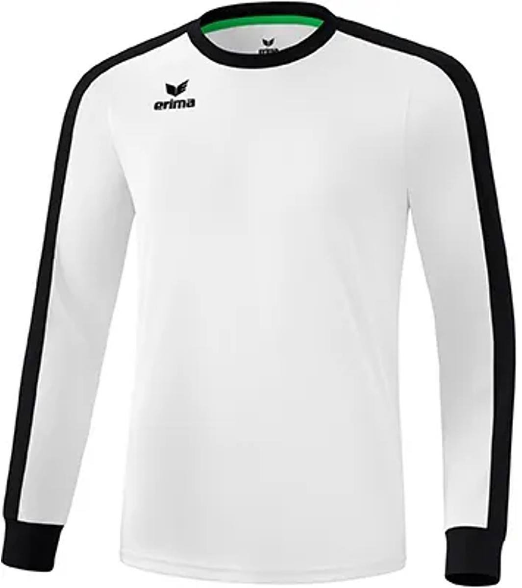 Erima Retro Star Voetbalshirt Lange Mouw Kinderen - Wit / Zwart | Maat: 152