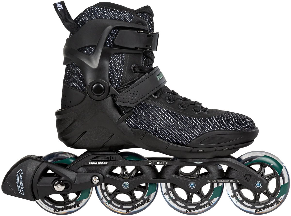 Freeskate rolschaatsen Powerslide Phuzion Enzo BW 90 Zwart