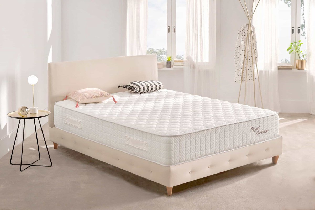 Moonia Royal Exclusive - Pocketvering matras 160x200 cm - 30 cm dik - Duo-systeem - Anti-allergisch wit