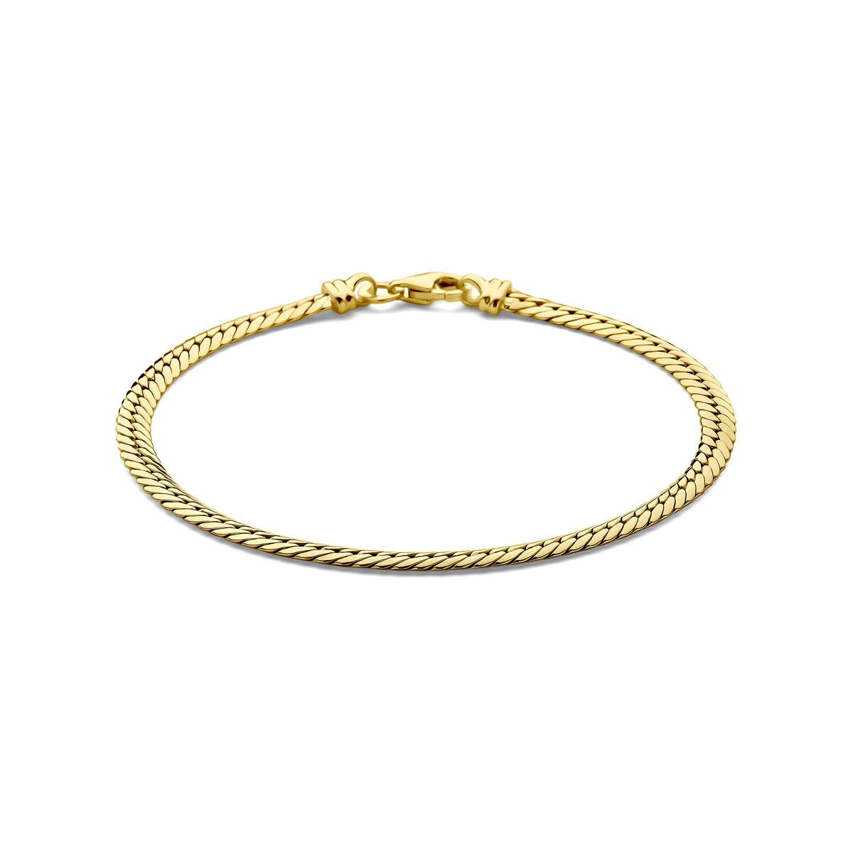 14K geelgouden armband gourmette 3,8 mm 19 cm - 4035165