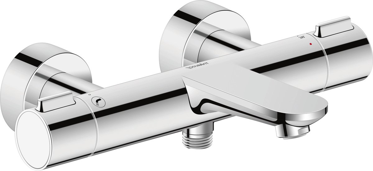 Duravit Wave Badthermostaat - omstel - koppelingen - HOH=15cm - chroom glans