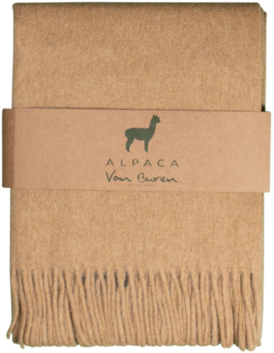 Van Buren - Alpaca wollen plaid - Okergeel - Deken van alpaca wol - 200x150cm