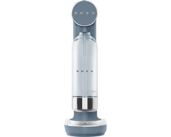 SMEG SKC01SBM Sodamaker - Bruiswatertoestel - Zonder Stroom - Tritan™ Renew Fles 1L - Compatibel met Standaard CO₂-cilinders - Collezione Mat - Storm Blue