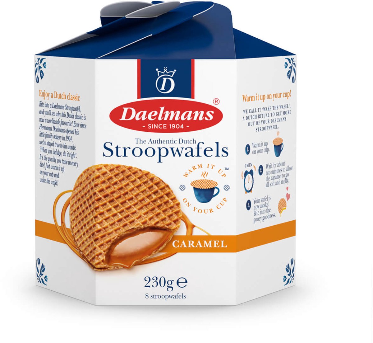 Daelmans Stroopwafels Hexa Doos – 72 Stroopwafels (9 x8) – 2.100 g