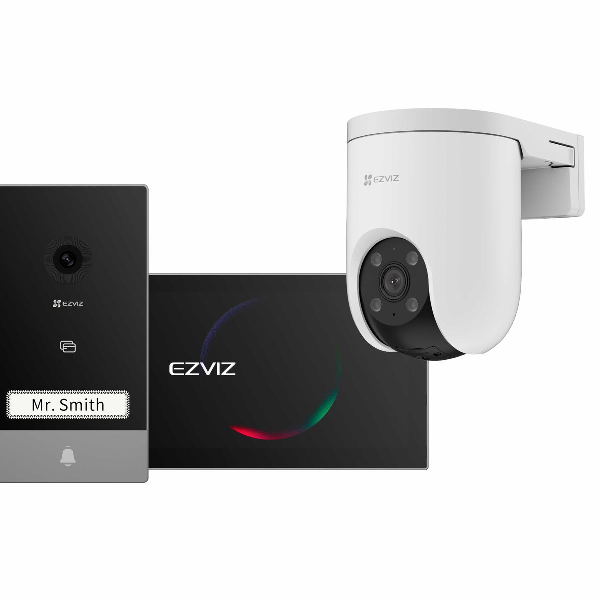 EZVIZ Outdoor Security Kit – H8C SE Buitencamera + HP7 Videodeurbel - 2K Resolutie - 360° Pan & Tilt - AI Mensdetectie & Auto-Tracking