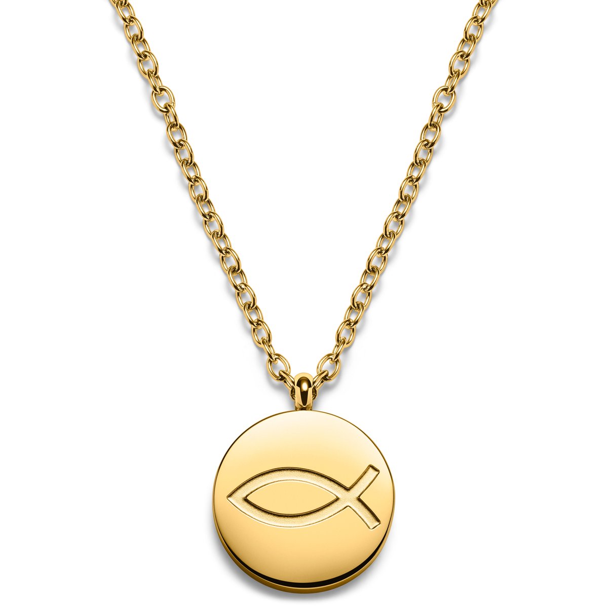 Unity | Goudkleurige Ketting met Ichthus