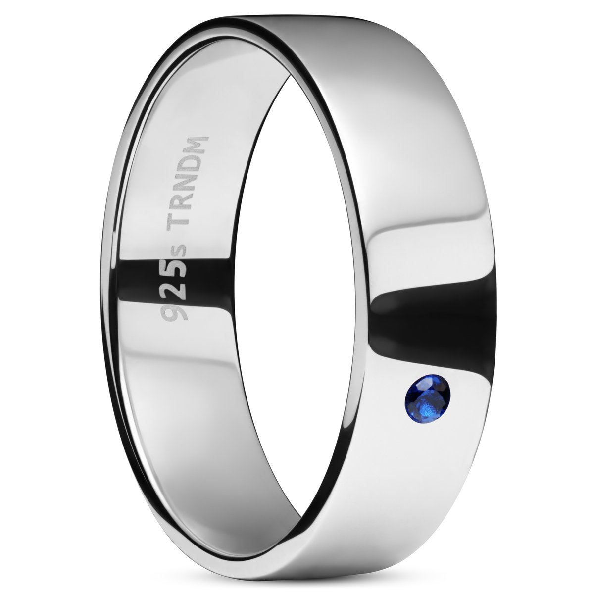 Adrian 925 Sterling Zilveren Ring met Blauwe Zirconia