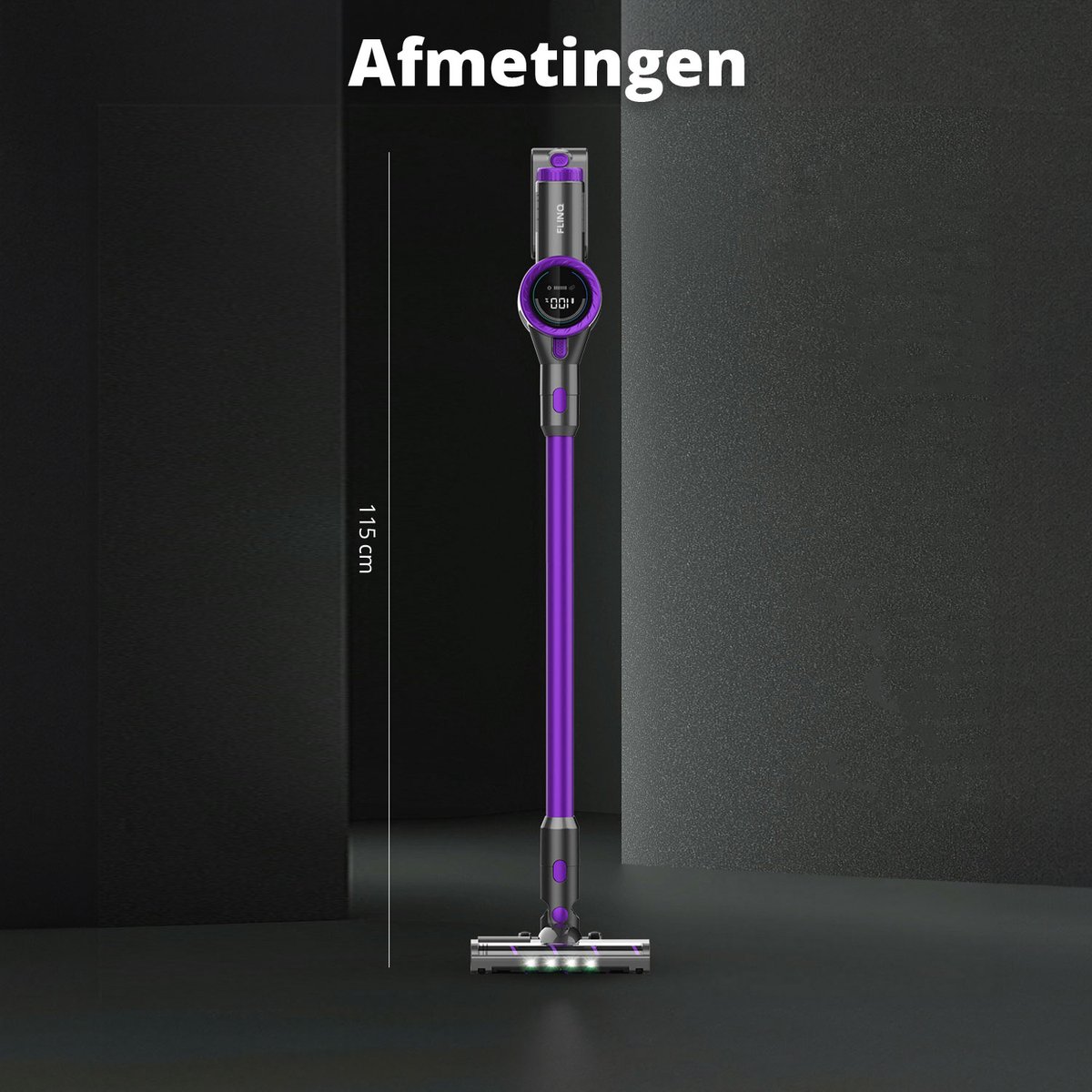FlinQ V8 Draadloze Steelstofzuiger met Dweilfunctie - afbeelding 3