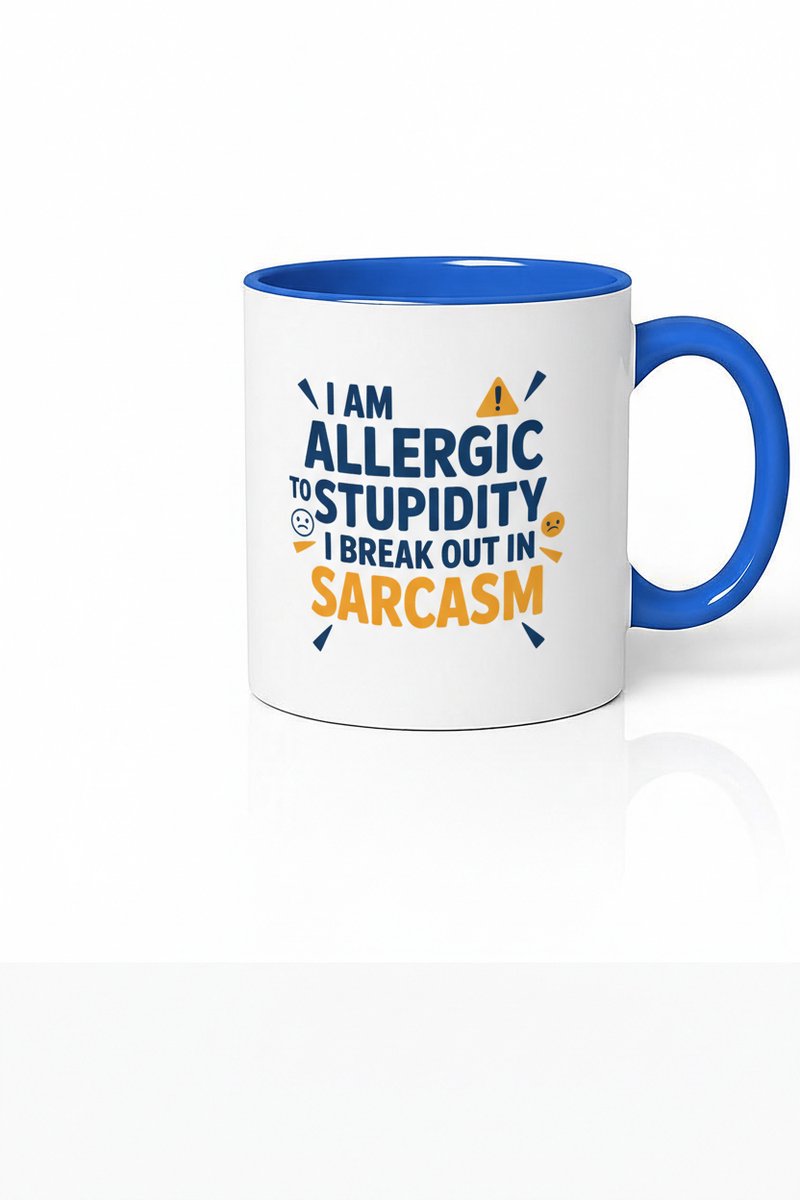 Allergisch voor Stupidity Mok - Sarcasme Koffiemok 330ml