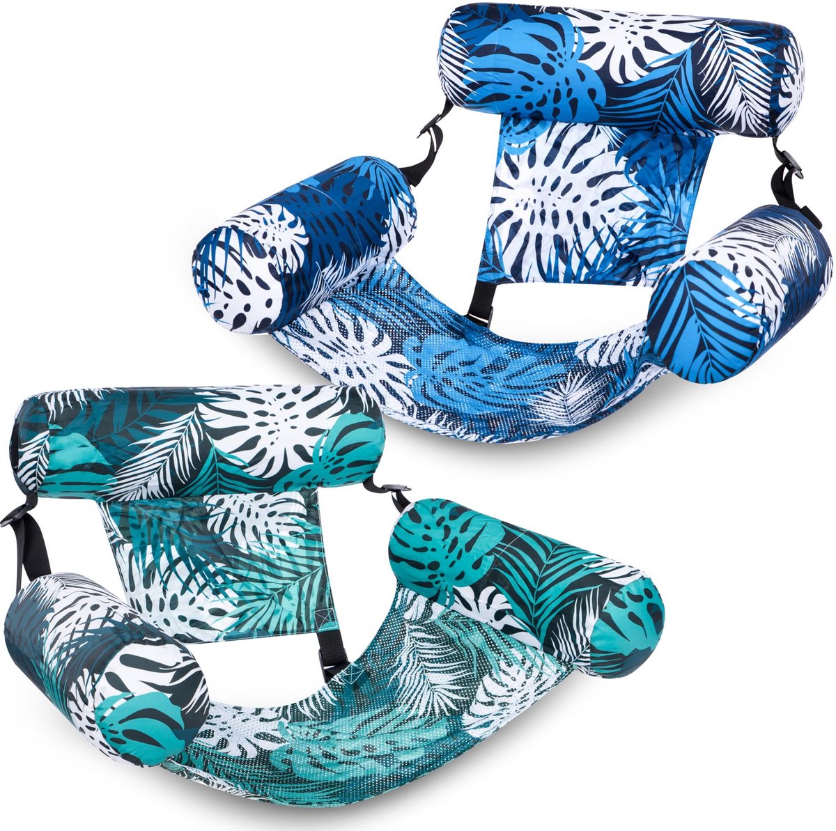 drijvende hangmat en stoel - Waterlounge voor poolparty's - strandplezier en ontspannend zomerplezier - 2 stuks