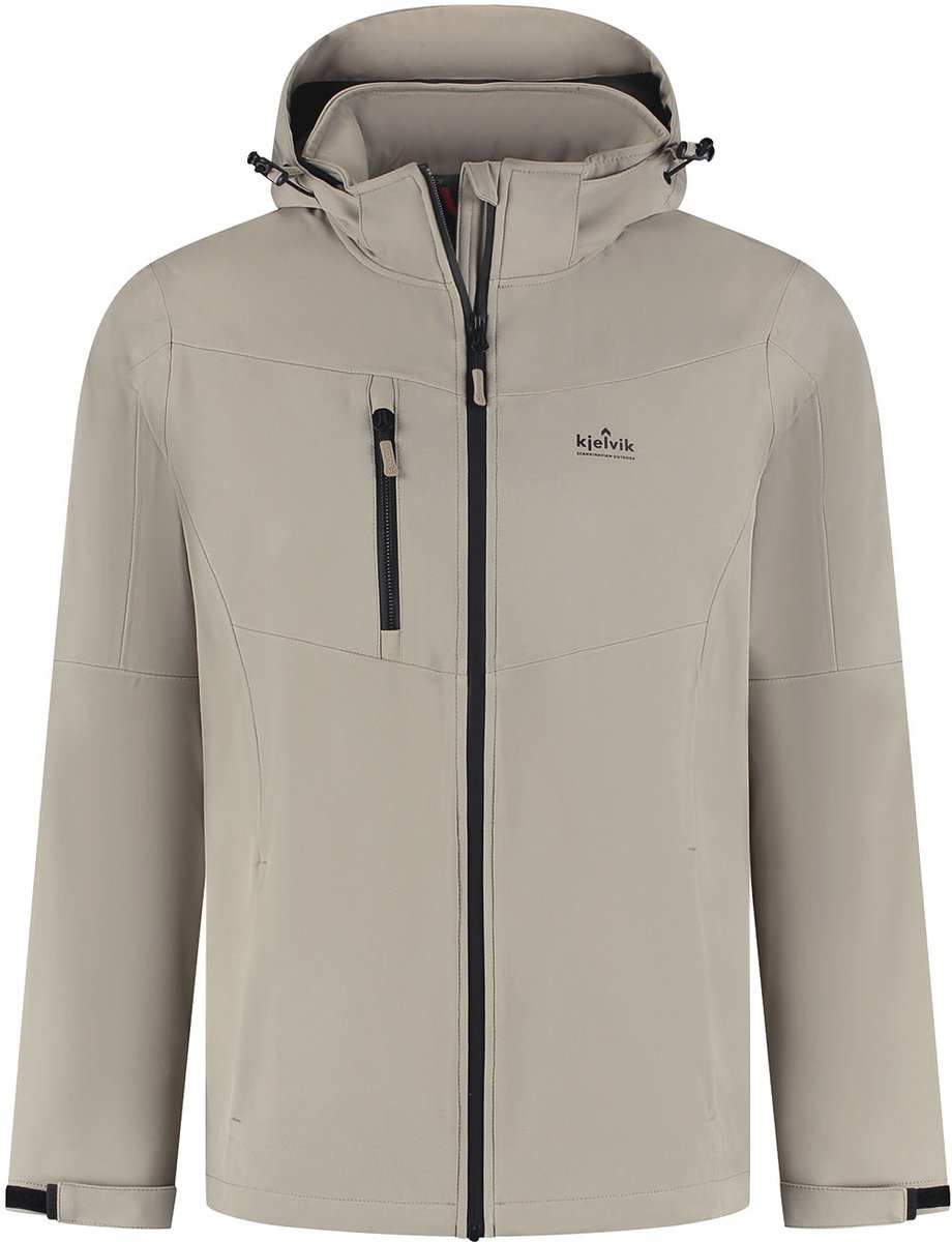 Kjelvik Victor Outdoorjas Heren Donker Zand