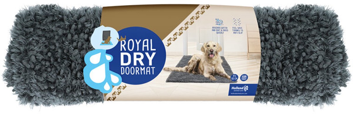 Royal Dry Schoonloopmat L - 91 x 152 cm – Droogloopmat - Hondenmat - Ideale zachte ligplaats voor huisdieren