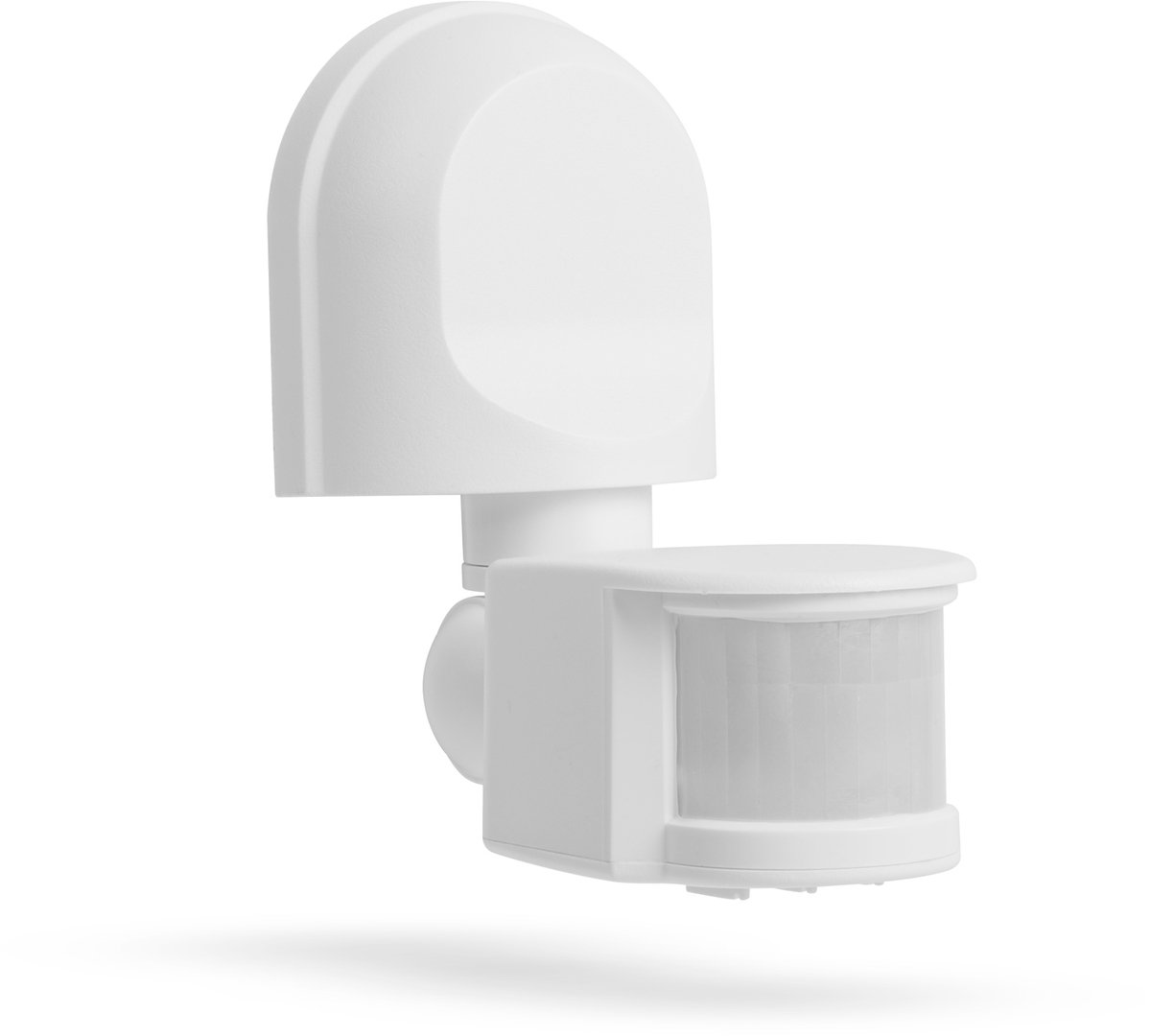 Bewegingssensor - 180° - Bereik Tot 12m - Max 1200W - IP44 - Instelbare Gevoeligheid & Tijd - Voor Binnen en Buiten Wandmontage - Wit - 200x75x45 mm [18701]