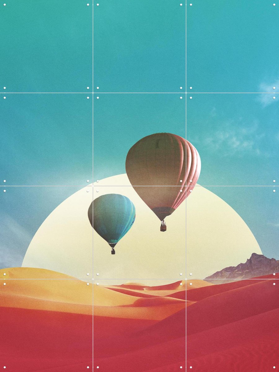IXXI Stereolab, Fran Rodriguez - 60 x 80 cm - Gratis ophangtool - Grote wanddecoratie en posters - Minimalisme, Fotografie, Kleurrijk, Geometrische